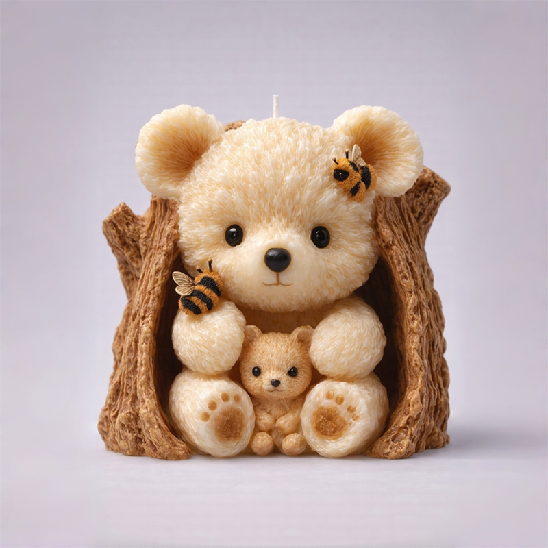 Candle Making Classes - 【Compañía Cálida】Oso de Peluche Abrazando a