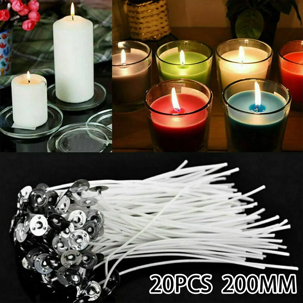 Cotton Wick Pre Tabbed - Mechas para velas sin humo de