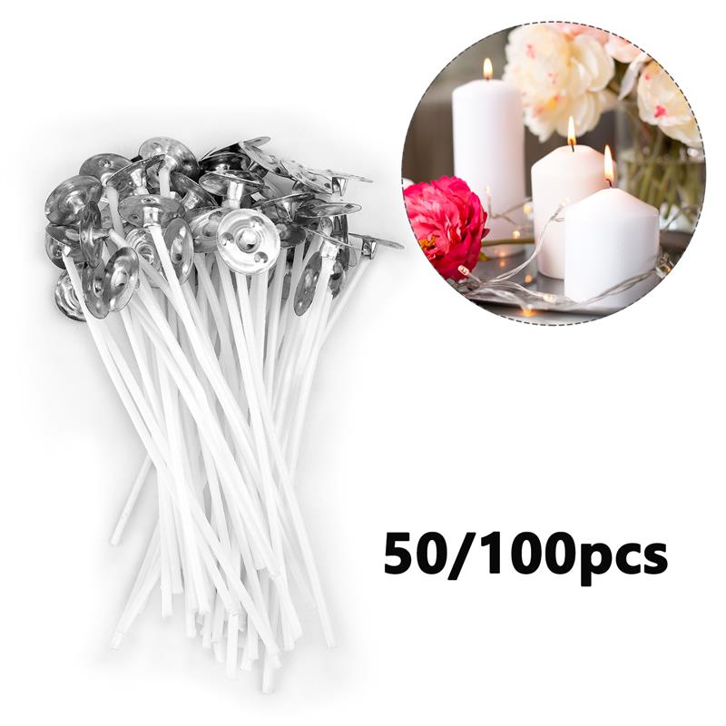 Mechas de vela sin humo, 50/10 - Cotton Wick Pre Tabbed reseña y precio