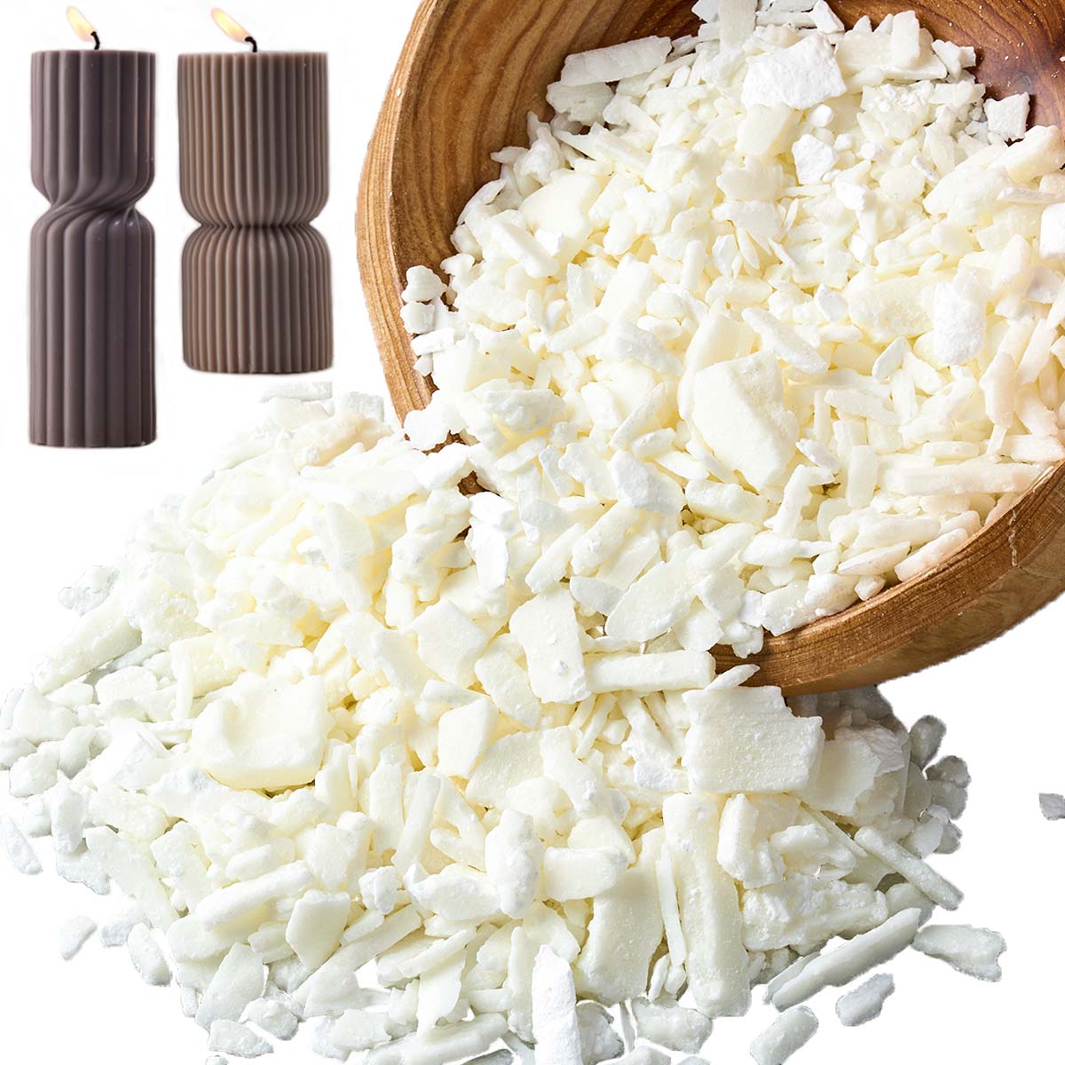 Cera de soja blanca pura de 1  - Candle Making Ingredients reseña y precio