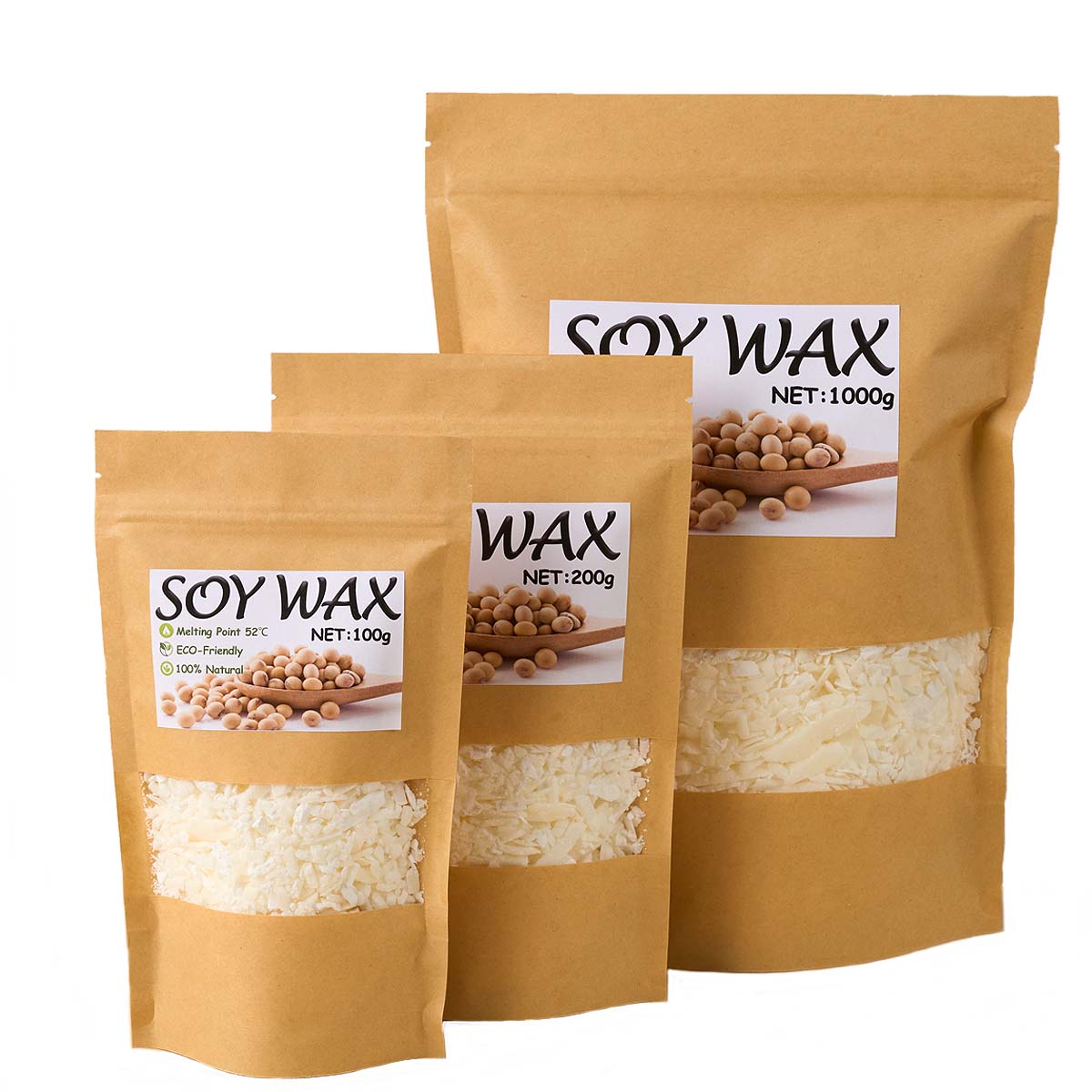 Cera de soja blanca pura de 1  - Candle Making Ingredients reseña y precio