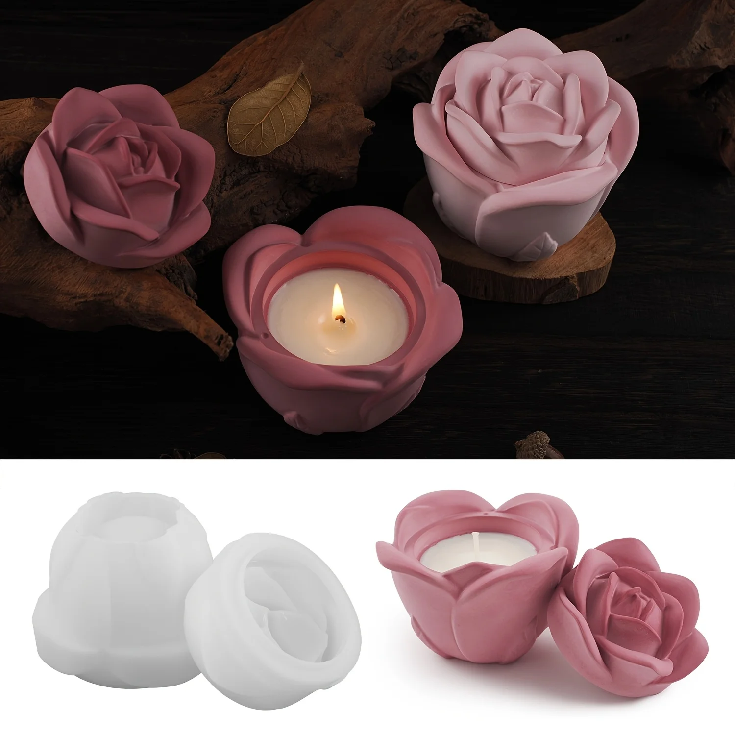 Juego de 2 piezas de moldes de - Candle Making Design reseña y precio